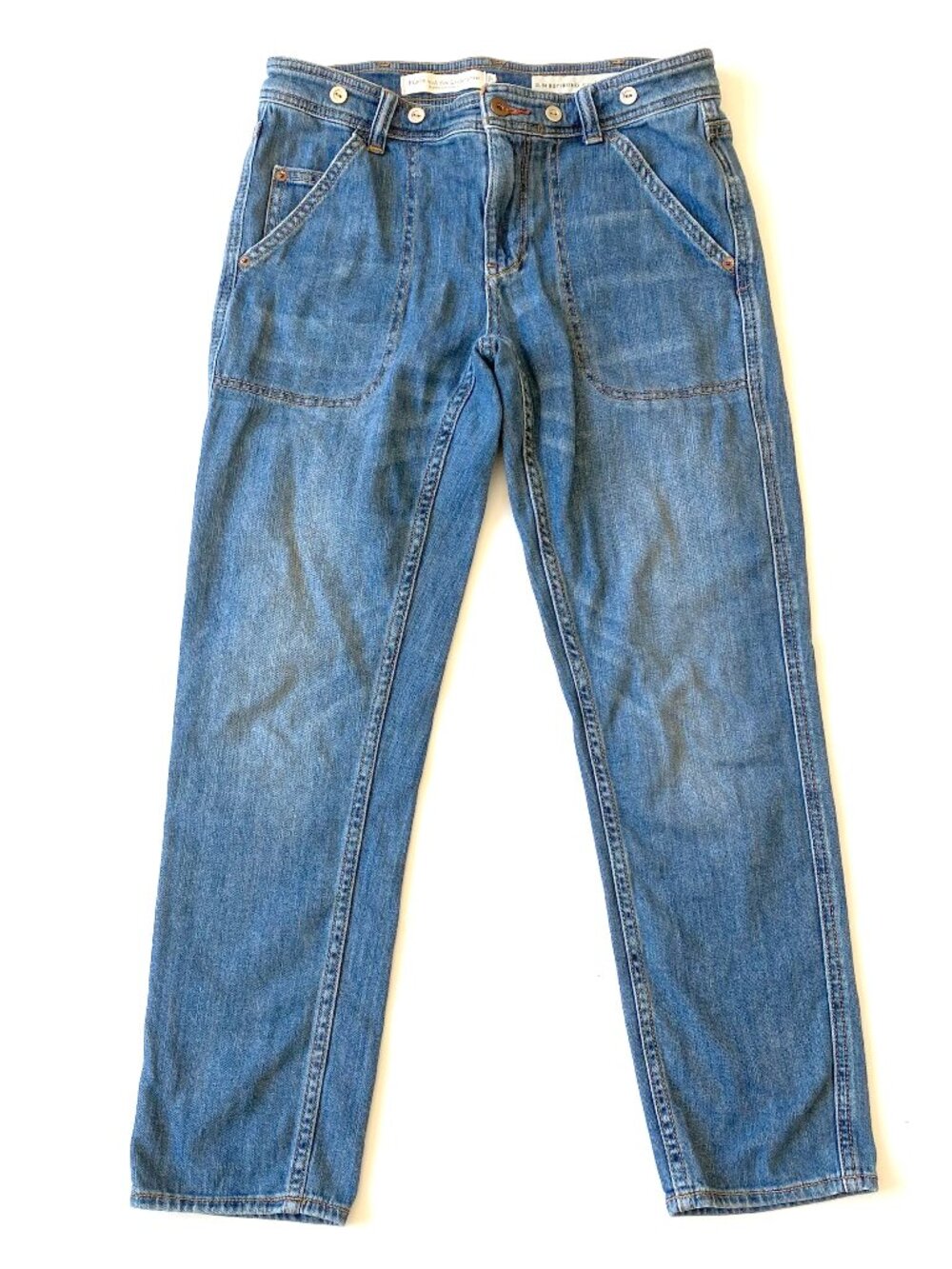 Pilcro Anthropologie Slim Boyfriend Patch Pocket Jeans 26P